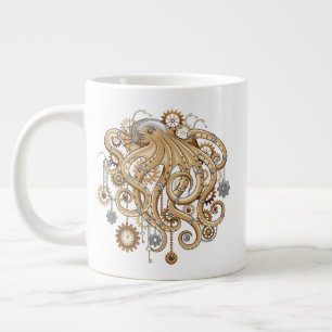 Tintenfisch Steampunk Retro Mechanische Fantasie Jumbo-Tasse