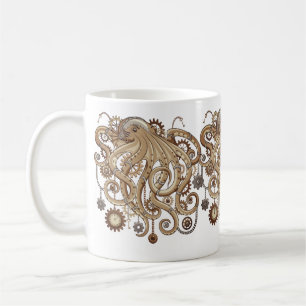 Tintenfisch Steampunk Retro Mechanische Fantasie Kaffeetasse