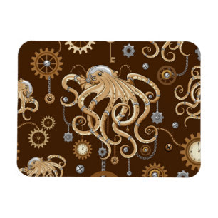 Tintenfisch Steampunk Retro Mechanische Fantasie Magnet