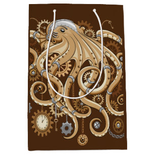 Tintenfisch Steampunk Retro Mechanische Fantasie Mittlere Geschenktüte