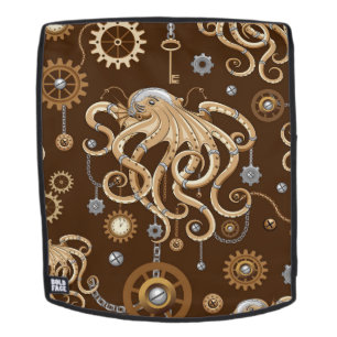 Tintenfisch Steampunk Retro Mechanische Fantasie Rucksack