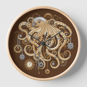 Tintenfisch Steampunk Retro Mechanische Fantasie Uhr
