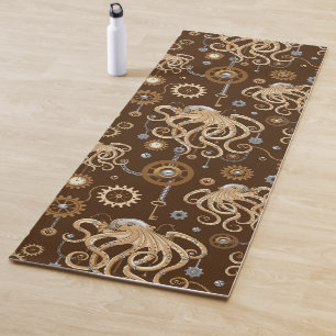 Tintenfisch Steampunk Retro Mechanische Fantasie Yogamatte