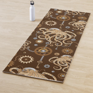 Tintenfisch Steampunk Retro Mechanische Fantasie Yogamatte