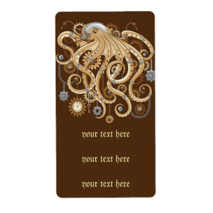Tintenfisch Steampunk Retro Mechanische Fantasy