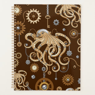 Tintenfisch Steampunk Retro Mechanische Fantasy Planer