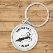 Tintenfisch-Symbol Schwarz Schlüsselanhänger