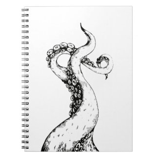 Tintenfisch Tentakel Spiralbindung Notizbuch Notizblock