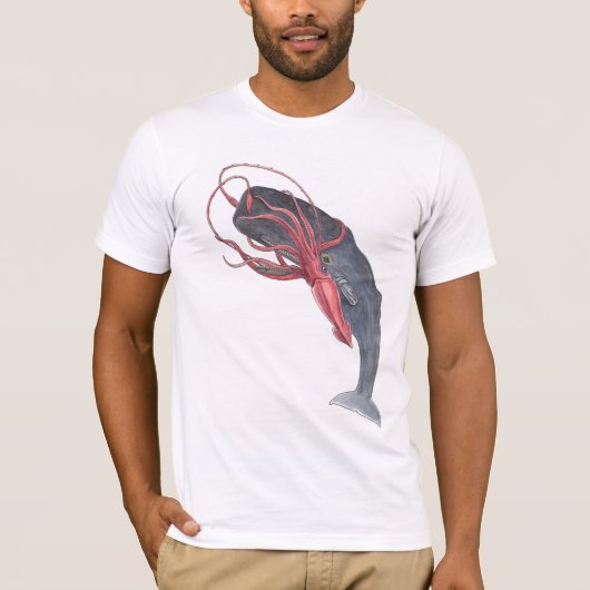 Tintenfisch und Wal T-Shirt (Vorderseite)