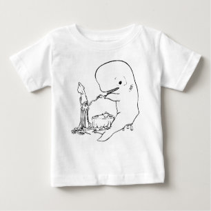 Tintenfisch-und Wal-Tee-Party Baby T-shirt