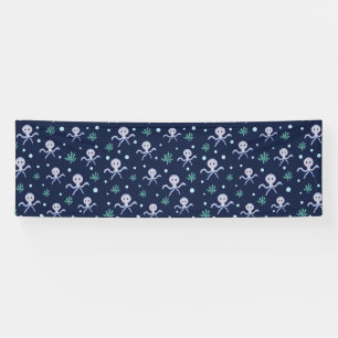 Tintenfisch unter dem Meer Kinder Muster Banner
