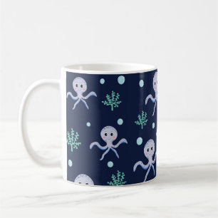 Tintenfisch unter dem Meer Kinder Muster Kaffeetasse