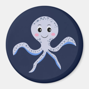 Tintenfisch unter dem Meer Kinder Muster Magnet