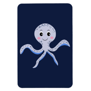 Tintenfisch unter dem Meer Kinder Muster Magnet