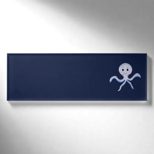 Tintenfisch unter dem Meer Kinder Muster Namenschild