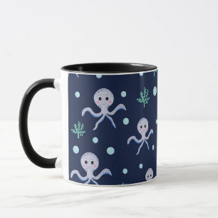 Tintenfisch unter dem Meer Kinder Muster Tasse