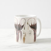 Tintenfisch, Vintage Meerestiere Kaffeetasse (VorderseiteRechts)