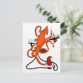 Tintenfisch Winterurlaub Feiertagspostkarte (Stehend Vorderseite)