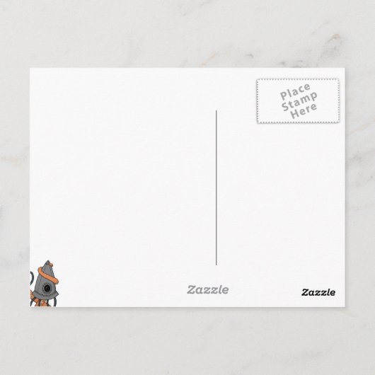 Tintenfisch X Alien Robot Postkarte (Rückseite)