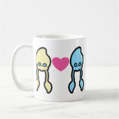 Tintenfische in der Liebe Kaffeetasse (Links)