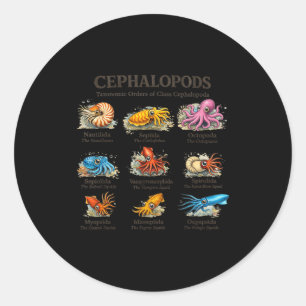 Tintenfische Oktopus Liebhaber Ozean Meer Tier Bio Runder Aufkleber