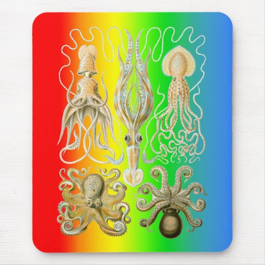 Tintenfische und Octopods Mousepad (Vorne)