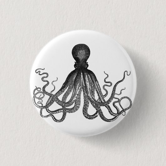 Tintenfischknopf Button (Vorderseite)