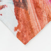 Tintenflecken auf weißem Paperabstract, Acryl, Kun Fleecedecke (Ecke)