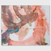 Tintenflecken auf weißem Paperabstract, Acryl, Kun Geschenkpapier (Flach)