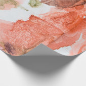 Tintenflecken auf weißem Paperabstract, Acryl, Kun Geschenkpapier (Ecke)