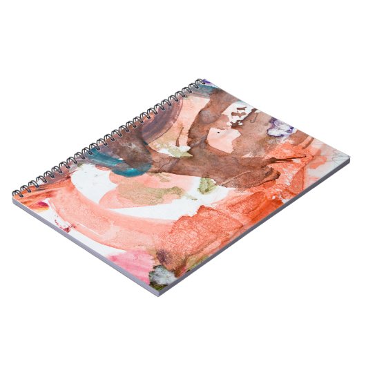 Tintenflecken auf weißem Paperabstract, Acryl, Kun Notizblock (Linke Seite)