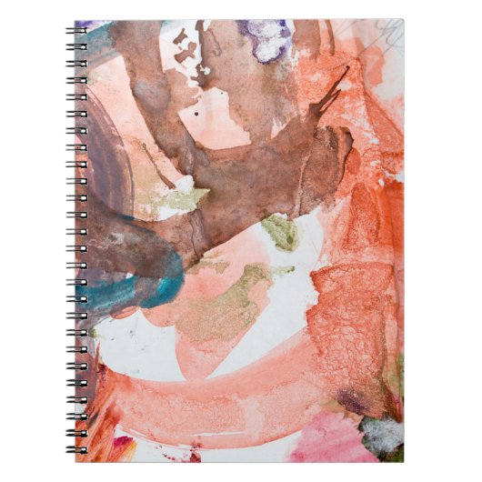 Tintenflecken auf weißem Paperabstract, Acryl, Kun Notizblock (Vorderseite)