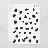 Tintenflecken Postkarte (Vorne/Hinten)