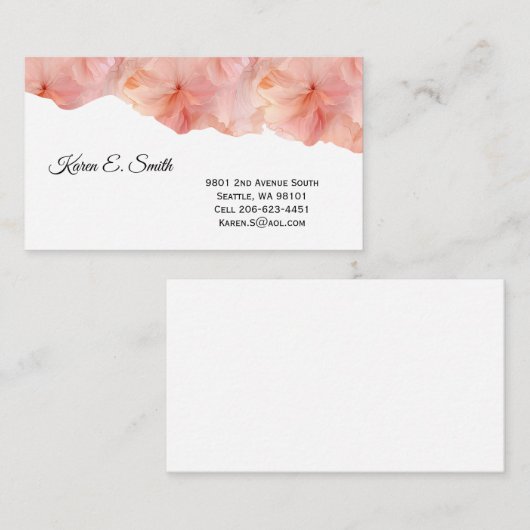 Tintenflor-Visitenkarte Visitenkarte (Vorne/Hinten)