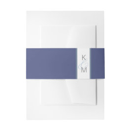 Tintenfluss Hochzeitblauer ID762 Einladungsbanderole