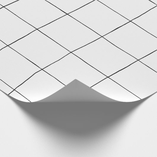 Tintengitter - schwarze Linien - anpassbar Geschenkpapier (Ecke)