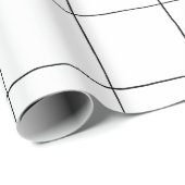 Tintengitter - schwarze Linien - anpassbar Geschenkpapier (Rolleneckpunkt)