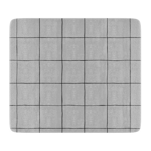 Tintengitter - schwarze Linien - anpassbar Schneidebrett (Vorderseite)