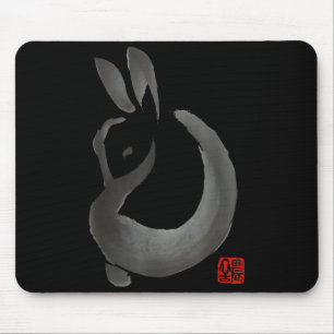 Tintenkaninchen minimalistischer Tinte japanisches Mousepad