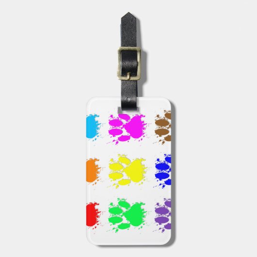 Tintenkleber-Spritzer-Dog-Muster Gepäckanhänger (Vorderseite vertikal)