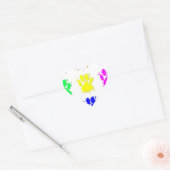 Tintenkleber-Spritzer-Dog-Muster Herz-Aufkleber (Umschlag)