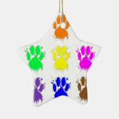 Tintenkleber-Spritzer-Dog-Muster Keramik Ornament (Rechts)