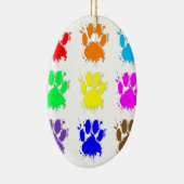 Tintenkleber-Spritzer-Dog-Muster Keramikornament (Rechts)