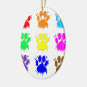 Tintenkleber-Spritzer-Dog-Muster Keramikornament (Links)