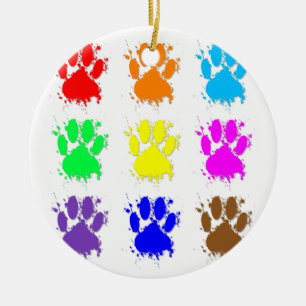 Tintenkleber-Spritzer-Dog-Muster Keramikornament