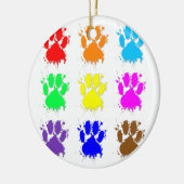 Tintenkleber-Spritzer-Dog-Muster Keramikornament (Links)