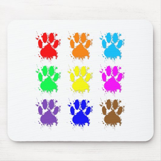 Tintenkleber-Spritzer-Dog-Muster Mousepad (Vorne)