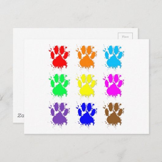 Tintenkleber-Spritzer-Dog-Muster Postkarte (Vorne/Hinten)