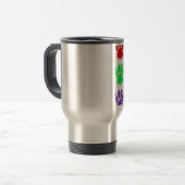 Tintenkleber-Spritzer-Dog-Muster Reisebecher (Vorderseite Links)