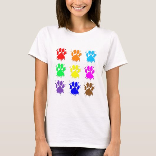 Tintenkleber-Spritzer-Dog-Muster T-Shirt (Vorderseite)